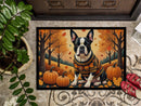 Boston Terrier Fall Doormat -  18x27 Decorative Floor Mat – Indoor/Outdoor Rug
