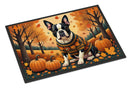 Boston Terrier Fall Doormat -  18x27 Decorative Floor Mat – Indoor/Outdoor Rug
