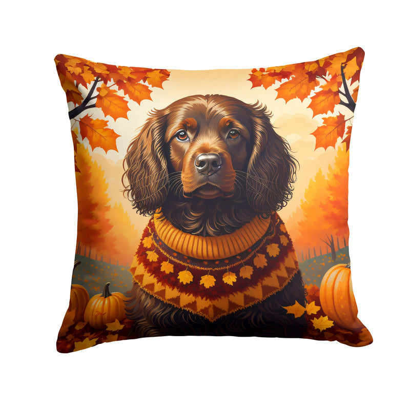 Boykin Spaniel Fall Fabric Decorative Pillow