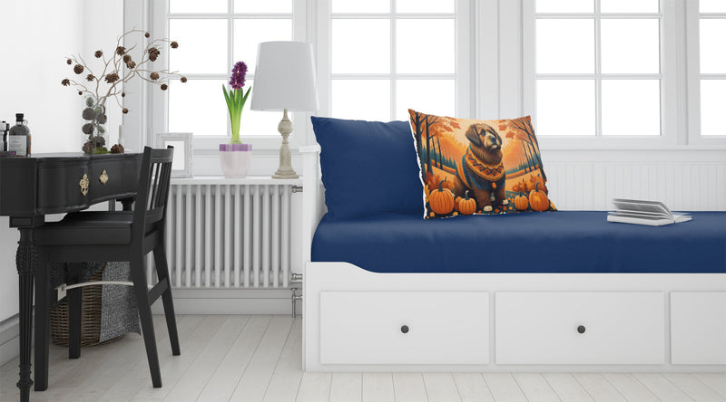 Briard Fall Fabric Standard Pillowcase – Artistic Decorative Front, White Back