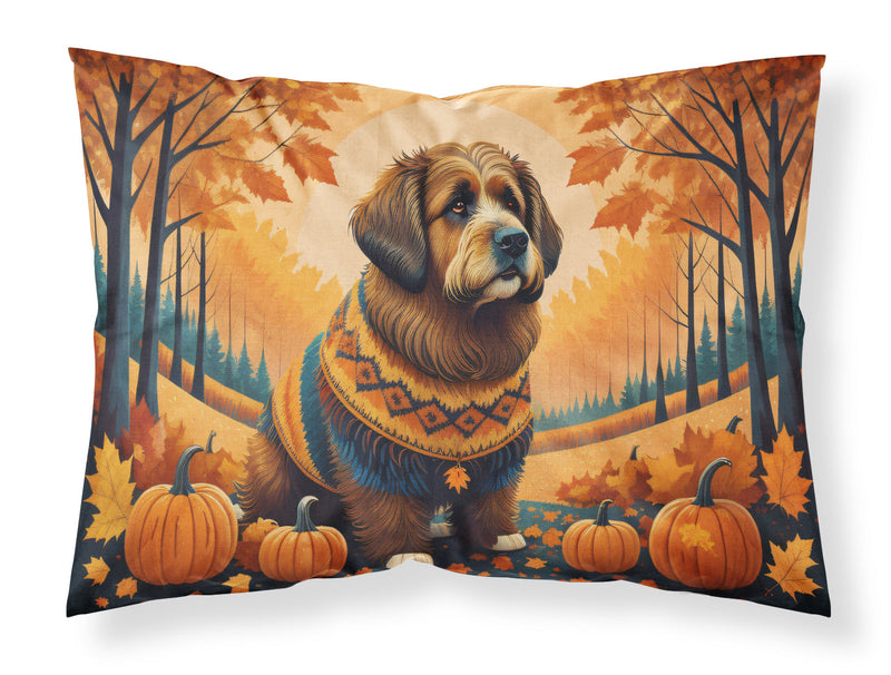Briard Fall Fabric Standard Pillowcase – Artistic Decorative Front, White Back