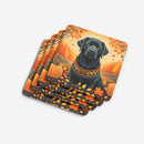 Black Labrador Retriever Fall Foam Coaster