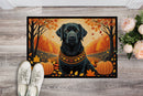 Black Labrador Retriever Fall Doormat -  18x27 Decorative Floor Mat – Indoor/Outdoor Rug
