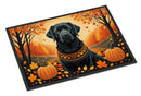 Black Labrador Retriever Fall Doormat -  18x27 Decorative Floor Mat – Indoor/Outdoor Rug