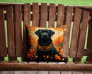 Black Labrador Retriever Fall Throw Pillow - 14x14 Decorative Pillow – Art for Your Home & Patio