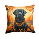 Black Labrador Retriever Fall Throw Pillow - 14x14 Decorative Pillow – Art for Your Home & Patio