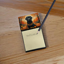 Black Labrador Retriever Fall Sticky Note Holder- Refiilable Desk Accessory Note Pad