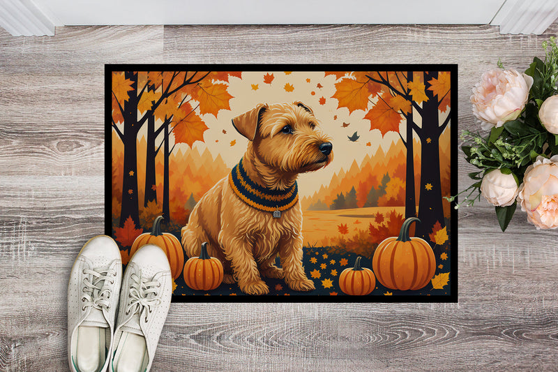 Lakeland Terrier Fall Doormat - 24x36 Decorative Floor Mat – Indoor/Outdoor Rug with Artistic Flair