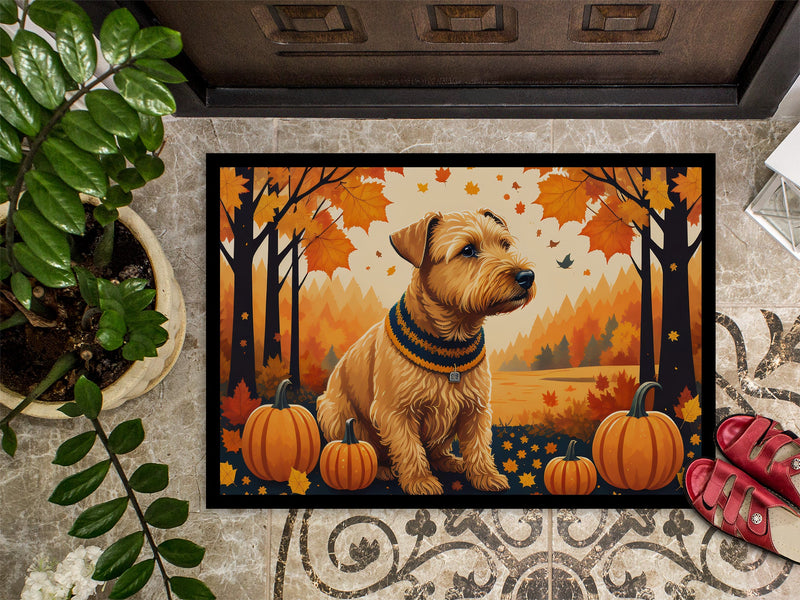 Lakeland Terrier Fall Doormat - 24x36 Decorative Floor Mat – Indoor/Outdoor Rug with Artistic Flair