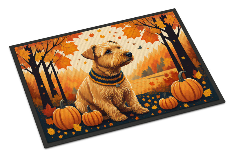 Lakeland Terrier Fall Doormat - 24x36 Decorative Floor Mat – Indoor/Outdoor Rug with Artistic Flair