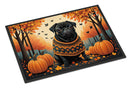 Black Pug Fall Doormat - 24x36 Decorative Floor Mat – Indoor/Outdoor Rug with Artistic Flair