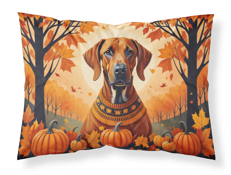 Rhodesian Ridgeback Fall Fabric Standard Pillowcase