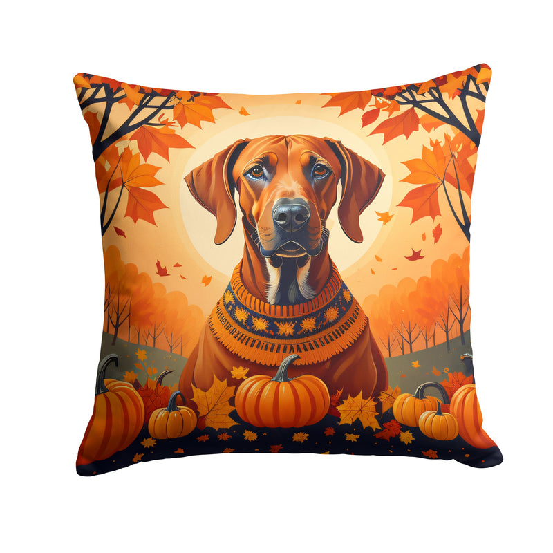 Rhodesian Ridgeback Fall Throw Pillow - 14x14 Decorative Pillow – Art for Your Home & Patio