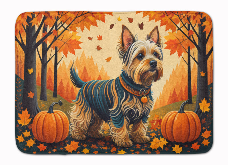 Silky Terrier Fall Memory Foam Kitchen Mat