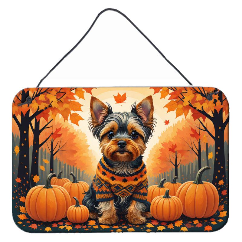 Yorkshire Terrier Fall Wall or Door Hanging Prints