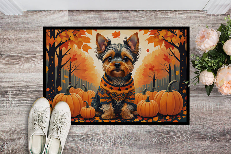 Yorkshire Terrier Fall Doormat 18x27