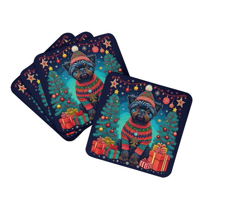 Affenpinscher Christmas Foam Coasters