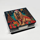 Afghan Hound Christmas PU Leather Note Paper Holder