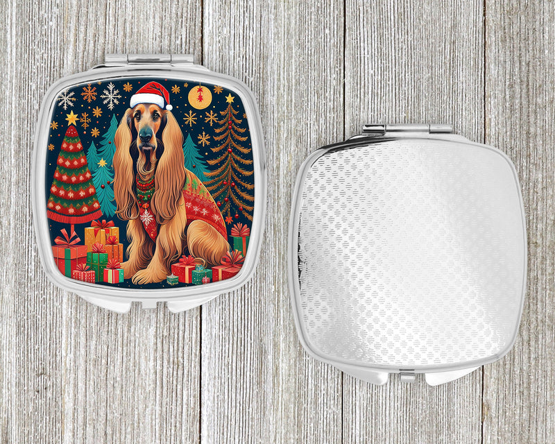 Afghan Hound Christmas Compact Mirror