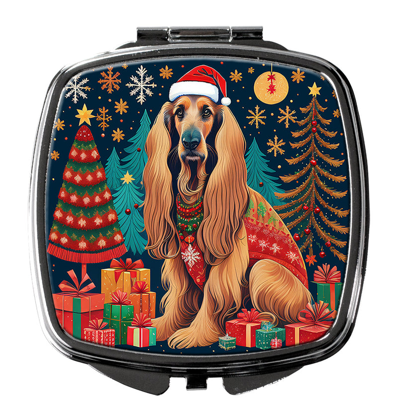 Afghan Hound Christmas Compact Mirror