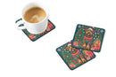 Airedale Terrier Christmas Coasters - Set of 4 Lightweight Foam, Absorbent Drink Coasters