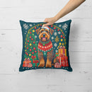 Airedale Terrier Christmas Throw Pillow - 14x14 Decorative Pillow – Art for Your Home & Patio