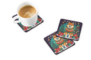 Akita Christmas Coasters - Set of 4 Lightweight Foam, Absorbent Drink Coasters