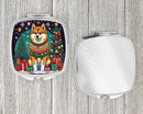 Akita Christmas Compact Mirror – Stylish Purse Mirror with Artistic Covers