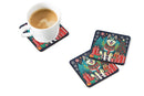 Alaskan Malamute Christmas Coasters - Set of 4 Lightweight Foam, Absorbent Drink Coasters