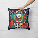 Alaskan Malamute Christmas Throw Pillow - 14x14 Decorative Pillow – Art for Your Home & Patio