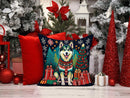 Alaskan Malamute Christmas Throw Pillow - 14x14 Decorative Pillow – Art for Your Home & Patio