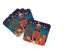 Bloodhound Christmas Coasters - Set of 4 Lightweight Foam, Absorbent Drink Coasters