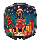 Bloodhound Christmas Compact Mirror – Stylish Purse Mirror with Artistic Covers