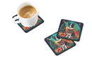 Border Collie Christmas Coasters - Set of 4 Lightweight Foam, Absorbent Drink Coasters