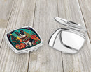 Border Collie Christmas Compact Mirror – Stylish Purse Mirror with Artistic Covers
