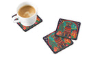 Border Terrier Christmas Coasters - Set of 4 Lightweight Foam, Absorbent Drink Coasters