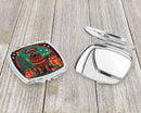 Border Terrier Christmas Compact Mirror – Stylish Purse Mirror with Artistic Covers