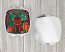 Border Terrier Christmas Compact Mirror – Stylish Purse Mirror with Artistic Covers
