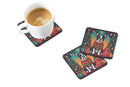 Boston Terrier Christmas Coasters - Set of 4 Lightweight Foam, Absorbent Drink Coasters