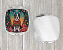 Boston Terrier Christmas Compact Mirror – Stylish Purse Mirror with Artistic Covers
