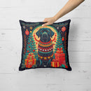 Black Labrador Retriever Christmas Throw Pillow - 14x14 Decorative Pillow – Art for Your Home & Patio