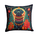 Black Labrador Retriever Christmas Throw Pillow - 14x14 Decorative Pillow – Art for Your Home & Patio