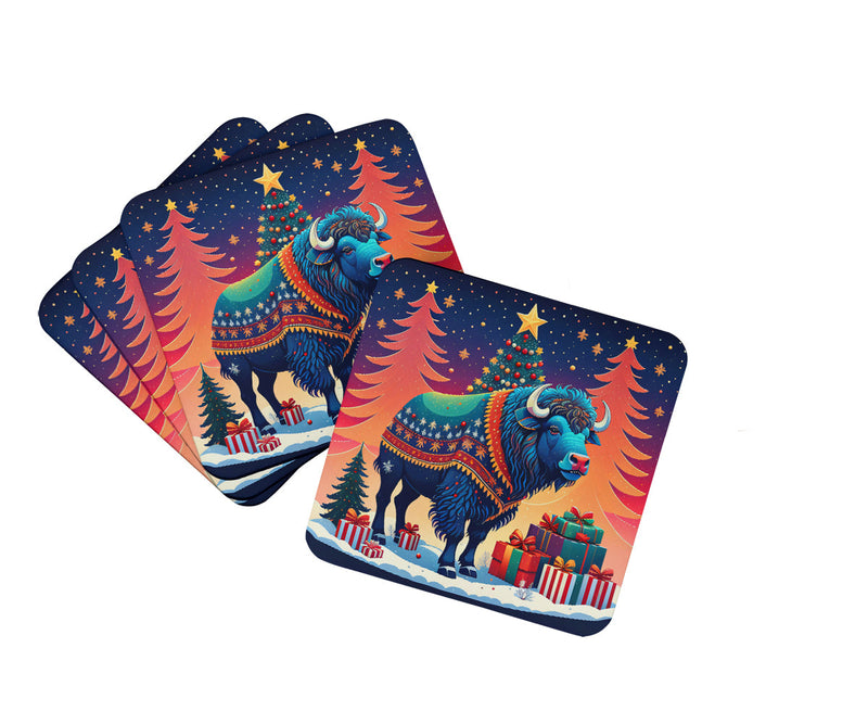 Buffalo Christmas Foam Coaster