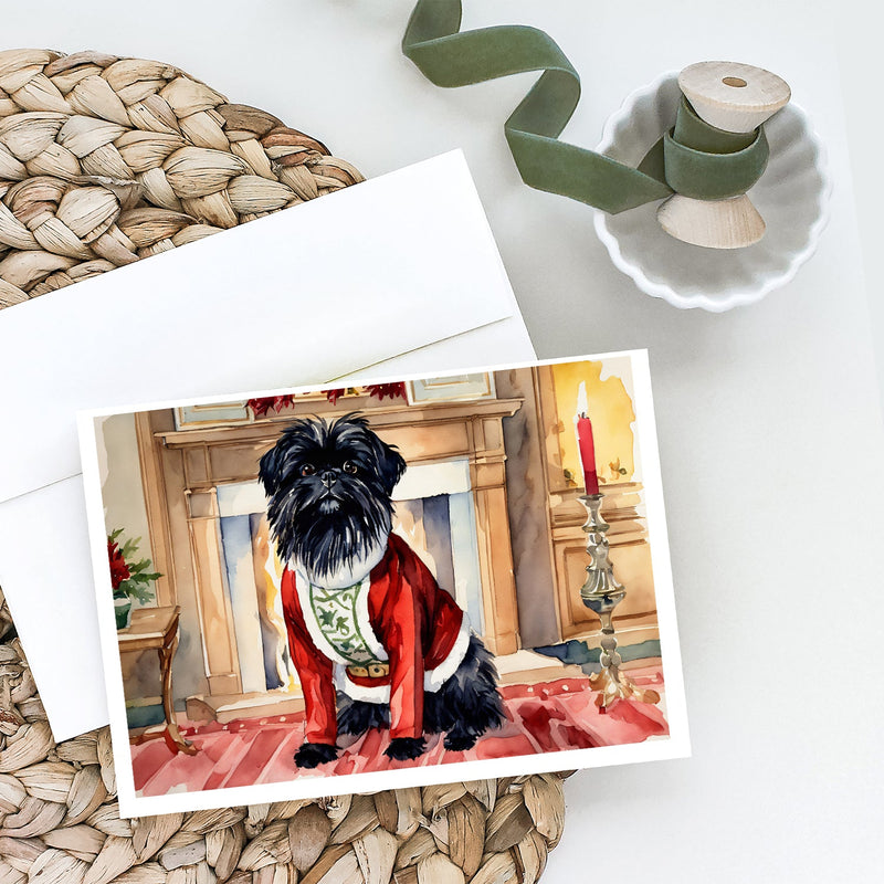 Affenpinscher Christmas Greeting Cards and Envelopes Pack of 8