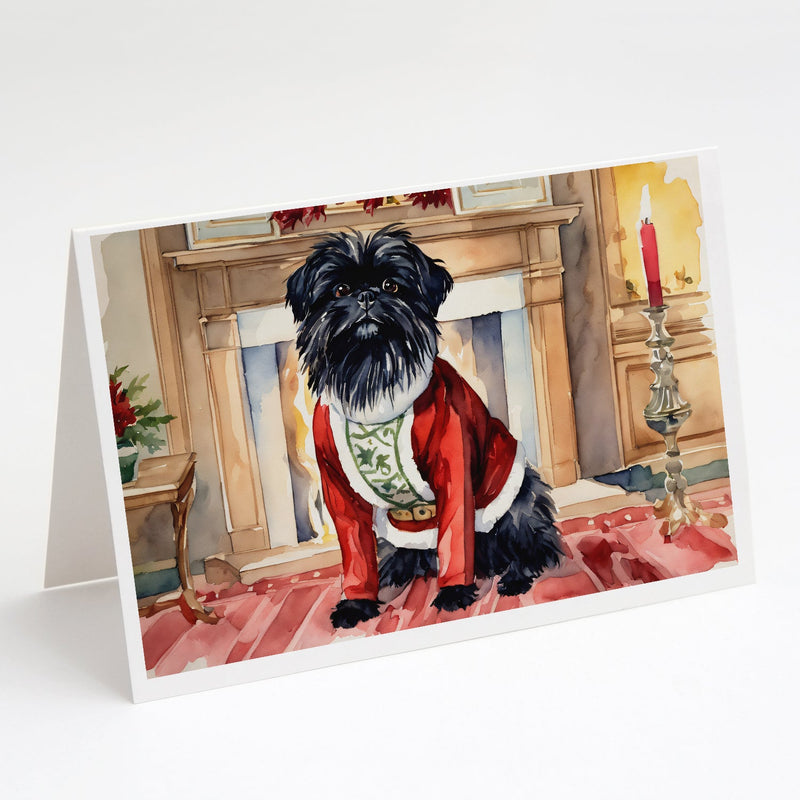 Affenpinscher Christmas Greeting Cards and Envelopes Pack of 8