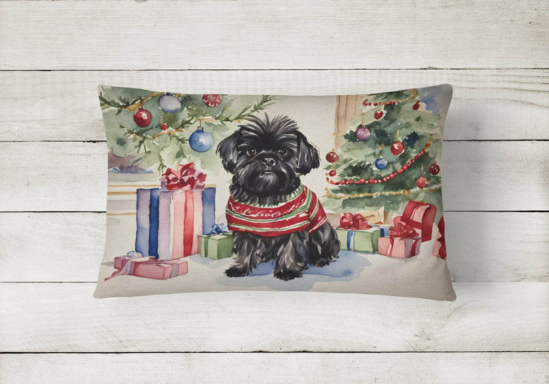 Affenpinscher Christmas Fabric Decorative Pillow