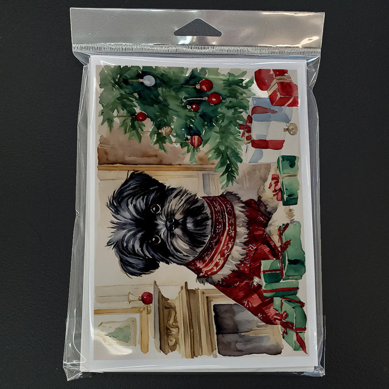 Affenpinscher Christmas Greeting Cards and Envelopes Pack of 8