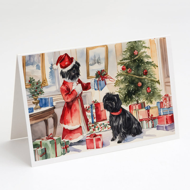 Affenpinscher Christmas Greeting Cards and Envelopes Pack of 8