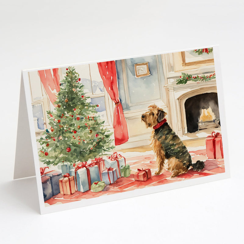 Airedale Terrier Christmas Greeting Cards and Envelopes Pack of 8