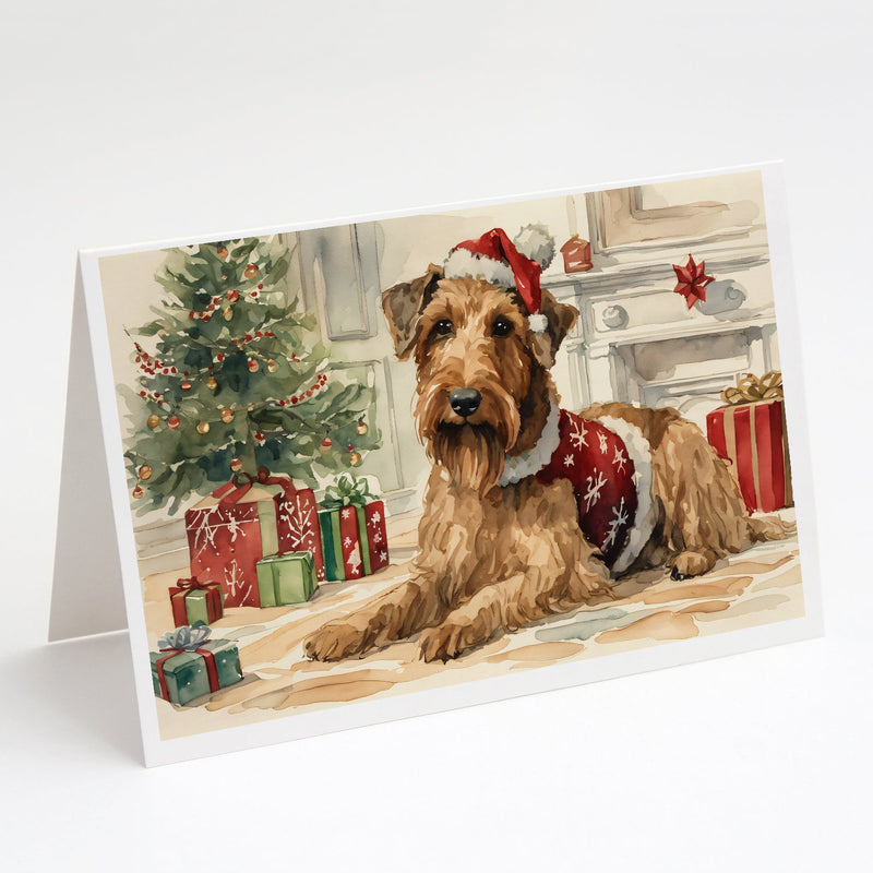 Airedale Terrier Christmas Greeting Cards and Envelopes Pack of 8